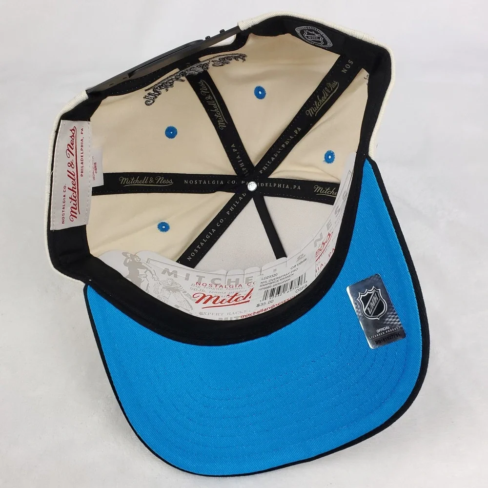 Seattle Kraken Mitchell & Ness NHL Pro Fit Snapback Hat‎ Cap 3D Logo Cream NWT